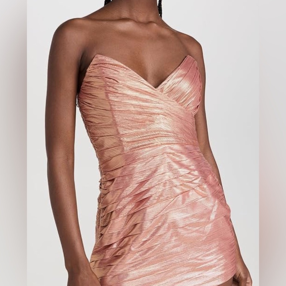 Retrofete Shimmering Pink Mini Dress